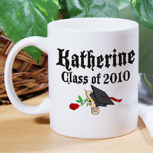 Diploma Rose Class Of Personalized Graduation Coffee Mug