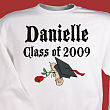 Diploma Rose Class Of Personalized Graduation Sweatshirt