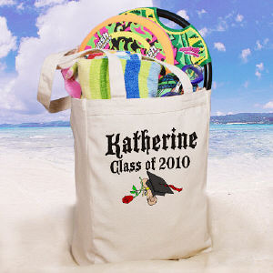 Diploma Rose Class Of Personalized Graduation Canvas Tote Bag