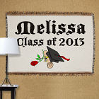 Personalized Diploma Rose Class Of Tapestry Throw Blanket 8301265