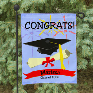 Graduation Congrats Personalized Garden Flag