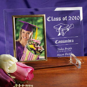 Take Pride Graduation Beveled Glass Picture Frame