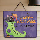 Personalized Happy Halloween Slate Plaque 63145407