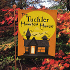 Personalized Haunted House Garden Flag 83037172