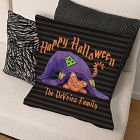 Personalized Happy Halloween Throw Pillows