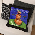 Personalized Pumpkin Man Throw Pillow