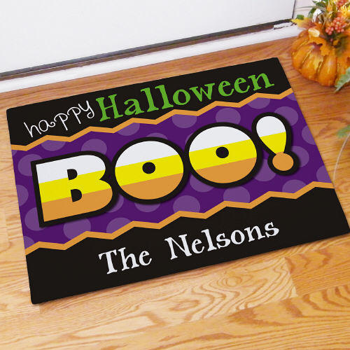 Personalized Happy Halloween Boo Doormats