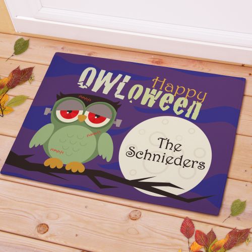 Personalized Owl Halloween Doormats