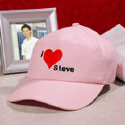 I Love You Embroidered Pink Hat