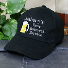 Embroidered Beer Removal Black Hat