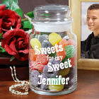Personalized Sweets for My Sweet Glass Treat Jar
