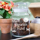 Personalized Vacation Fund Glass Treat Jar