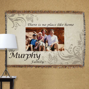 Personalized Family Photo Tapestry Throw Blanket