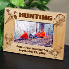 Engraved Hunting Wood Picture Frame