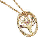 Family Tree Austrian Crystal Birthstone Pendant Necklace
