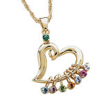 Mother's Heart Birthstone Charm Necklace D15276-0001