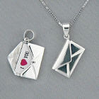 Love Letter Sterling Silver Envelope Necklace