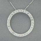 Sterling Silver Open Circle Pendant Necklace