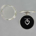 Silver-Plated Open Heart Pendant