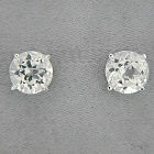 Sterling Silver White Topaz Earrings D1EG1737