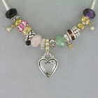 Engraved Antique Two-Tone Heart Necklace D1NP1267