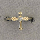 Goldtone Cross Ring D1RG1660