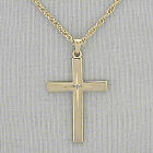 Goldtone Cross Pendant Necklace D1DG1052