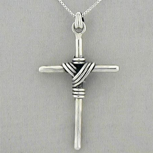 Men's Sterling Silver Cross Necklace
