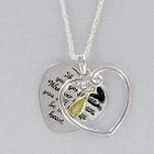 Inspirational Teardrop Heart Pendant with Cubic Zirconia Accent D1DZ1891