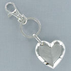 Silvertone Heart Key Chain