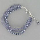 Purple Glass Beaded Bracelet