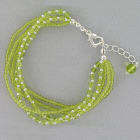 Green Glass Beaded Bracelet