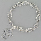 Antique Silvertone Cross Bracelet