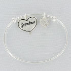Silvertone Grandma Bangle Bracelet