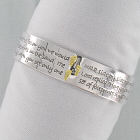 Antique Two Tone Adjustable Cuff Prayer Bracelet D2BT1092
