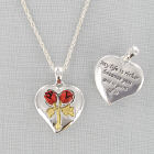 Silvertone Heart Necklace - 