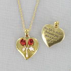 Two Tone Gold Heart Necklace