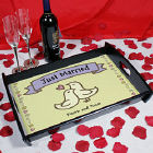 Just Married Personalized Serving Tray