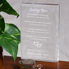 Engraved Loving You Anniversary Keepsake Block