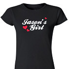 His Girl Personalized Ladies' Fitted T-shirt 912612X
