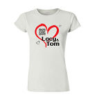 Personalized Romantic Message Barcode Ladies Fitted T-Shirt B34978X
