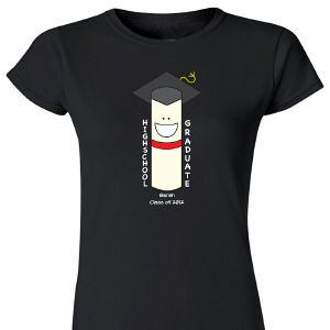 Personalized High School Graduation Fitted T-Shirt