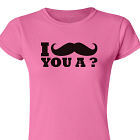 I Mustache You a Question Ladies Fitted T-Shirt 916059X