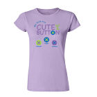 Personalized Cute As A Button Ladies Fitted T-Shirt 916222X
