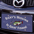 Fishin' is my Mission License Plate