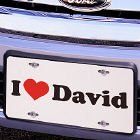 I Love License Plate