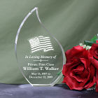 In Loving Memory Personalized Military Memorial Tear Keepsake