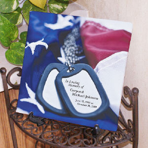 Personalized Military Memorial Wall Canvas