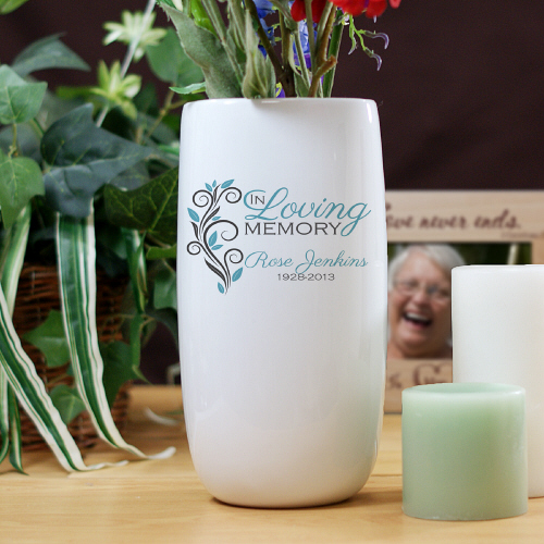 Personalized Memorial Flower Vase/curve Home & Kitchen