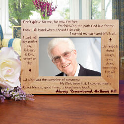 Always Remembered Memorial Wood Picture Frame